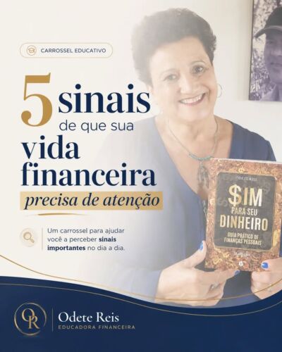 ✨ Sua vida financeira costuma dar sinais antes de virar um problema maior.
Evitar olhar o saldo, usar o cartão como complemento da renda, não saber quanto gasta por mês, viver pagando juros ou não conseguir separar nada para seus sonhos são alertas importantes.
Mas olhar para esses sinais não é motivo de culpa. É uma oportunidade de recomeçar com mais consciência, organização e leveza.
Educação financeira é exatamente isso:
aprender a fazer escolhas melhores, cuidar do dinheiro com mais atenção e abrir espaço para realizar seus sonhos.
Diga SIM para você, para o seu dinheiro e para os seus sonhos. 💙✨
#OdeteReis
#OdeteReisPalestrante
#SimParaSeuDinheiro
#EducaçãoFinanceira