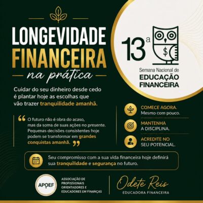 ✨ Nesta Semana ENEF, vale uma reflexão…
Longevidade financeira, na prática, nada mais é do que cuidar do seu dinheiro desde cedo.
A juventude é o melhor momento para criar hábitos financeiros inteligentes rumo à liberdade financeira. Quanto mais cedo aprendemos a organizar o dinheiro, menos preocupações teremos no futuro.
Eu sempre digo que o tempo anda, corre e voa.
Por isso, a longevidade financeira precisa caminhar nessa mesma sintonia: pequenos aportes, constância e disciplina.
Assim, quando a idade chegar… chega junto também a tranquilidade financeira. 💚
Comece agora. Mesmo com pouco.
Mantenha a disciplina.
Acredite no seu potencial.
O futuro não é obra do acaso, mas da soma das nossas ações no presente. Pequenas decisões consistentes hoje podem se transformar em grandes conquistas amanhã.
Então, não espere: comece agora.
Seu compromisso com a sua vida financeira hoje definirá sua segurança e tranquilidade no futuro.
E como eu digo:
“Diga $IM para você, para seu dinheiro e realize seus sonhos.”
@claytonschnepper
@jaquemetzner
@fernando.ribeiro.oficial
@prof_assismoreira
@edneafinancas
@diegoangelos.brio
@bruno_lewis
@odete.reis
#SemanaENEF2026
#EducaçãoFinanceira
#LongevidadeFinanceira
#LiberdadeFinanceira
